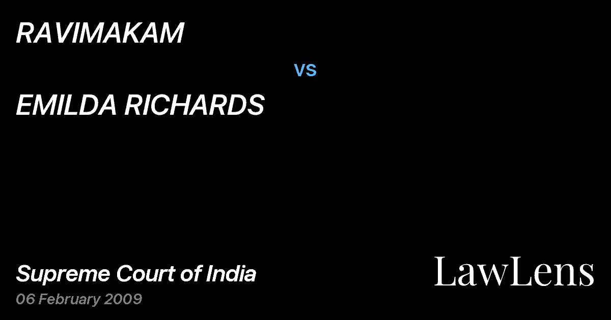 Preview image for RAVIMAKAM vs. EMILDA RICHARDS
