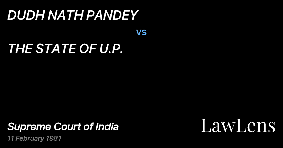 Preview image for DUDH NATH PANDEY vs. THE STATE OF U.P.