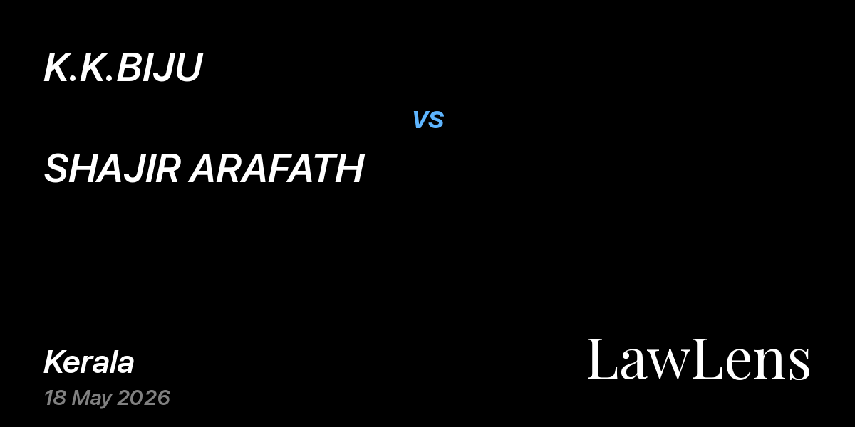 Preview image for K.K.BIJU vs. SHAJIR ARAFATH