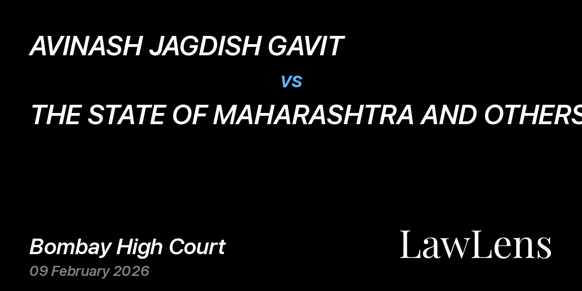 Preview image for AVINASH JAGDISH GAVIT vs. THE STATE OF MAHARASHTRA AND OTHERS