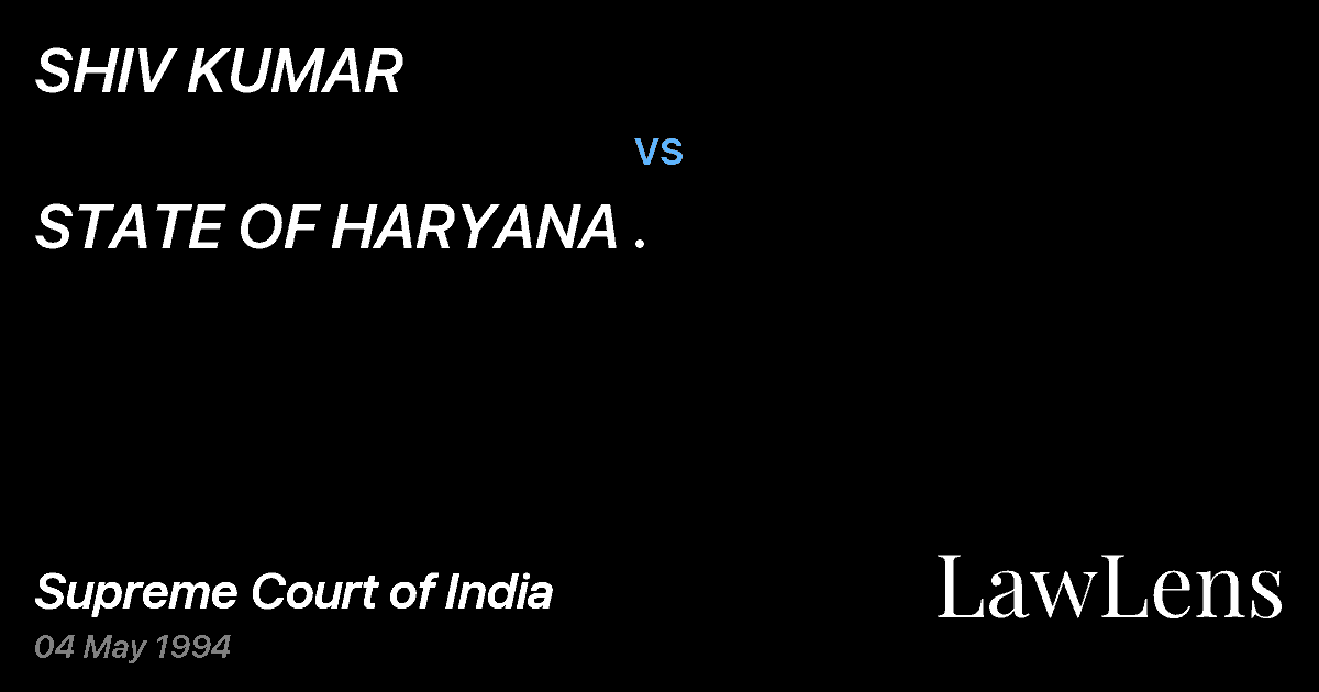 Preview image for SHIV KUMAR vs. STATE OF HARYANA .