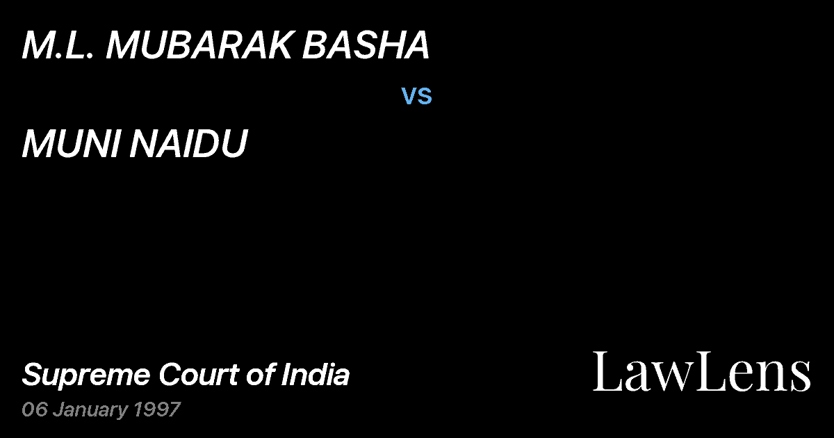 Preview image for M.L. MUBARAK BASHA vs. MUNI NAIDU
