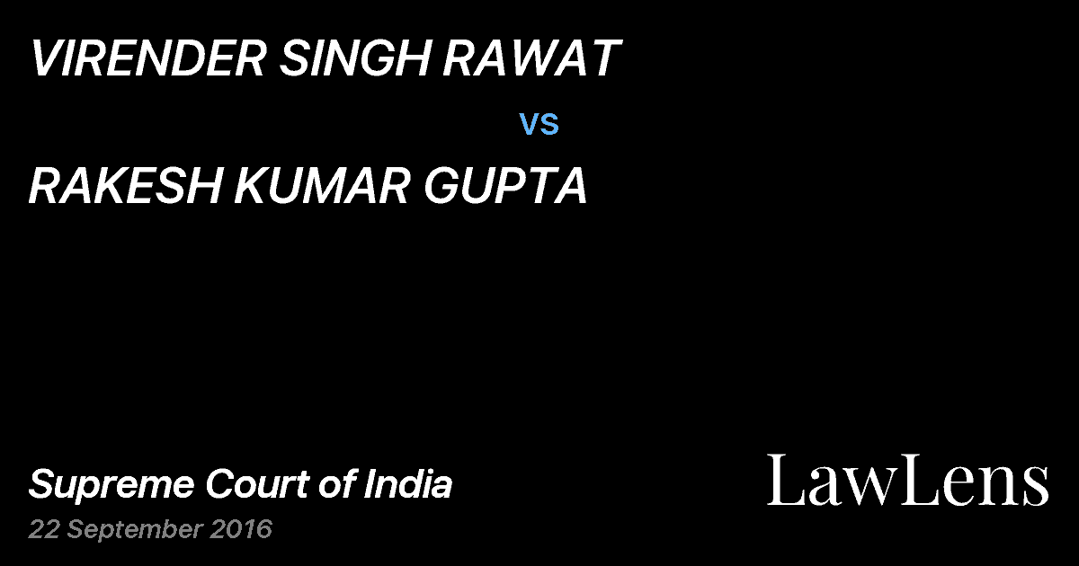 Preview image for VIRENDER SINGH RAWAT vs. RAKESH KUMAR GUPTA