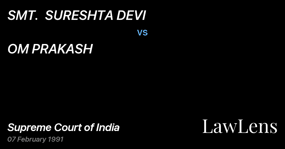 Preview image for SMT.  SURESHTA DEVI vs. OM PRAKASH