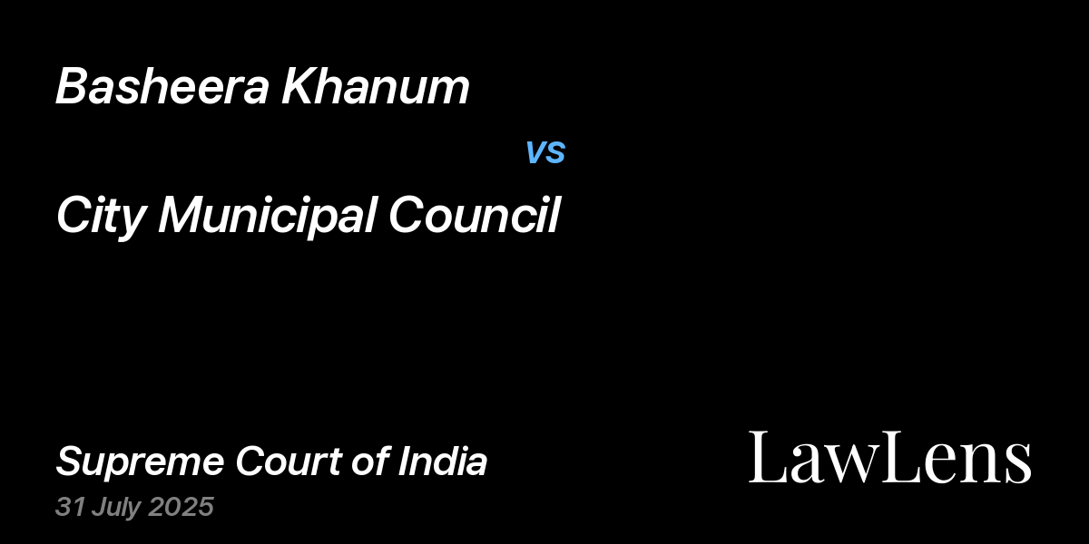 Preview image for BASHEERA KHANUM vs. CITY MUNICIPAL COUNCIL