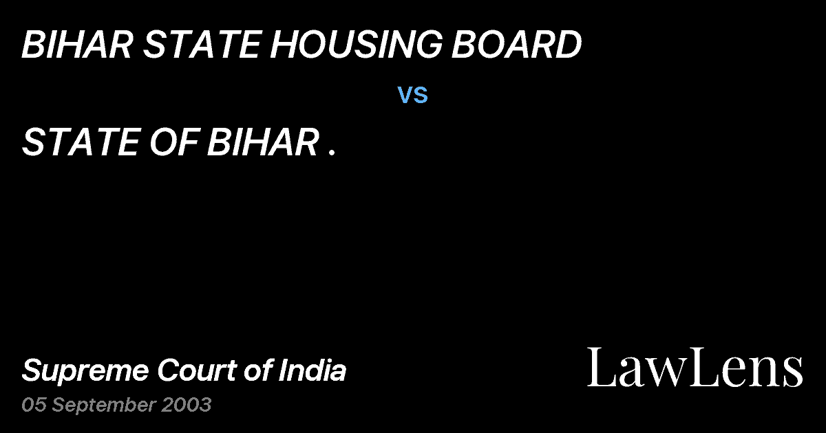 Preview image for BIHAR STATE HOUSING BOARD vs. STATE OF BIHAR .