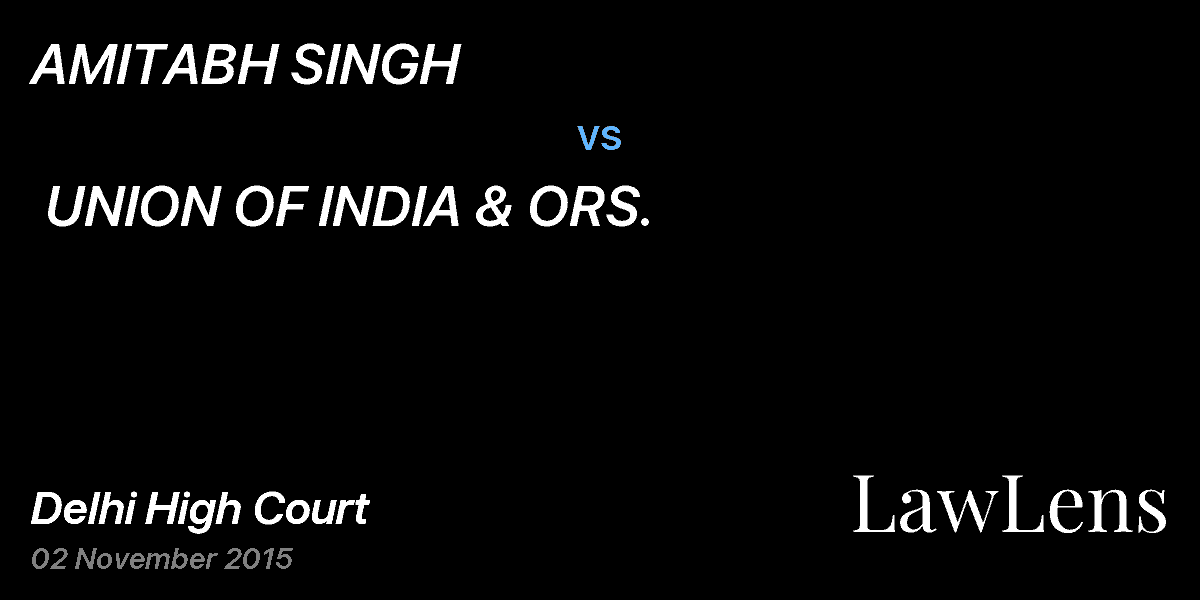 Preview image for AMITABH SINGH  vs.  UNION OF INDIA & ORS.