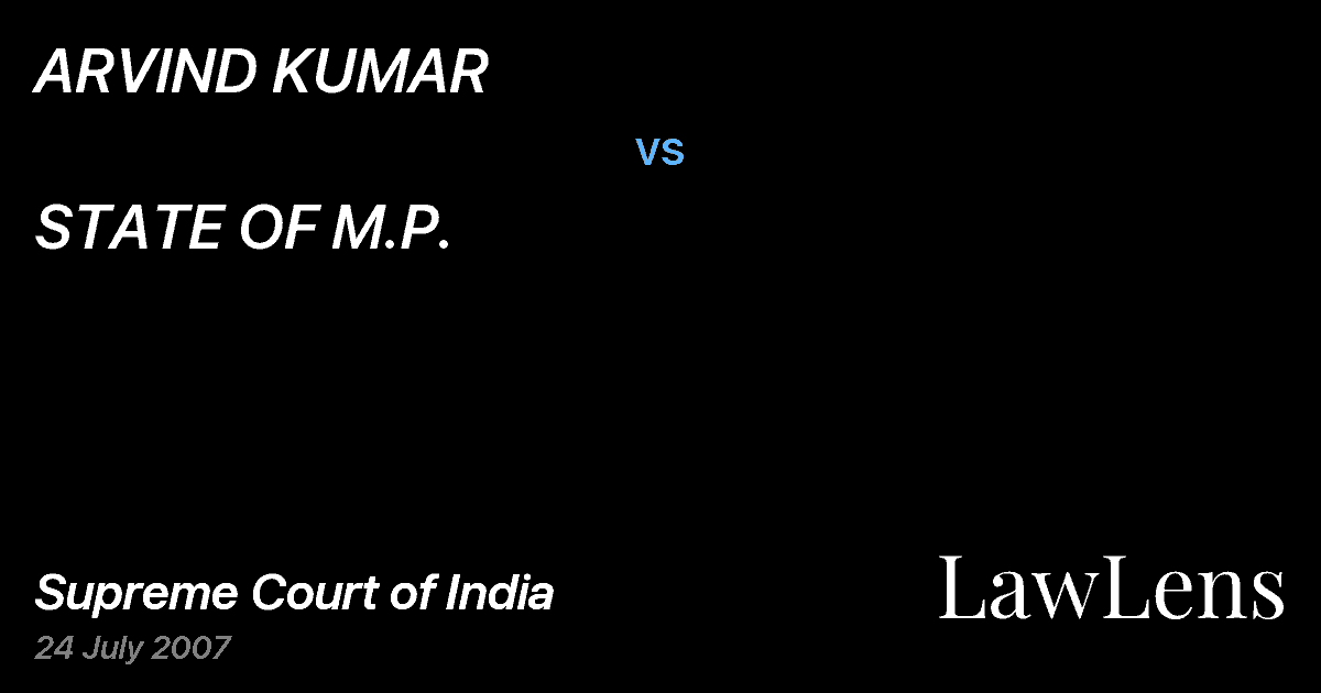 Preview image for ARVIND KUMAR vs. STATE OF M.P.