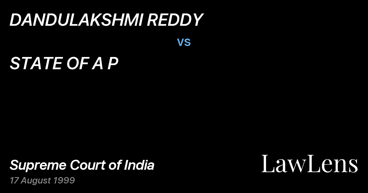 Preview image for DANDULAKSHMI REDDY vs. STATE OF A P