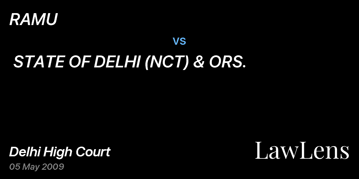 Preview image for RAMU  vs.  STATE OF DELHI (NCT) & ORS.
