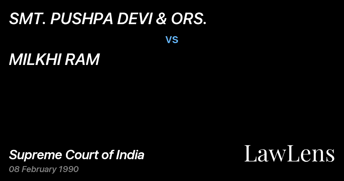 Preview image for SMT. PUSHPA DEVI & ORS. vs. MILKHI RAM
