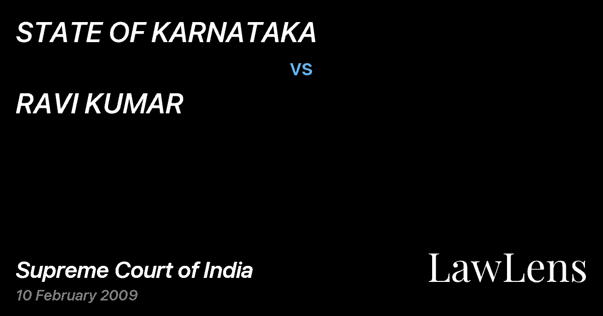 Preview image for STATE OF KARNATAKA vs. RAVI KUMAR