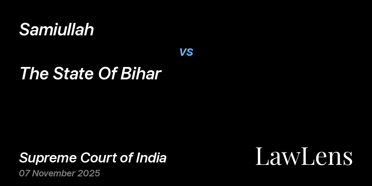 Preview image for Samiullah vs. The State Of Bihar