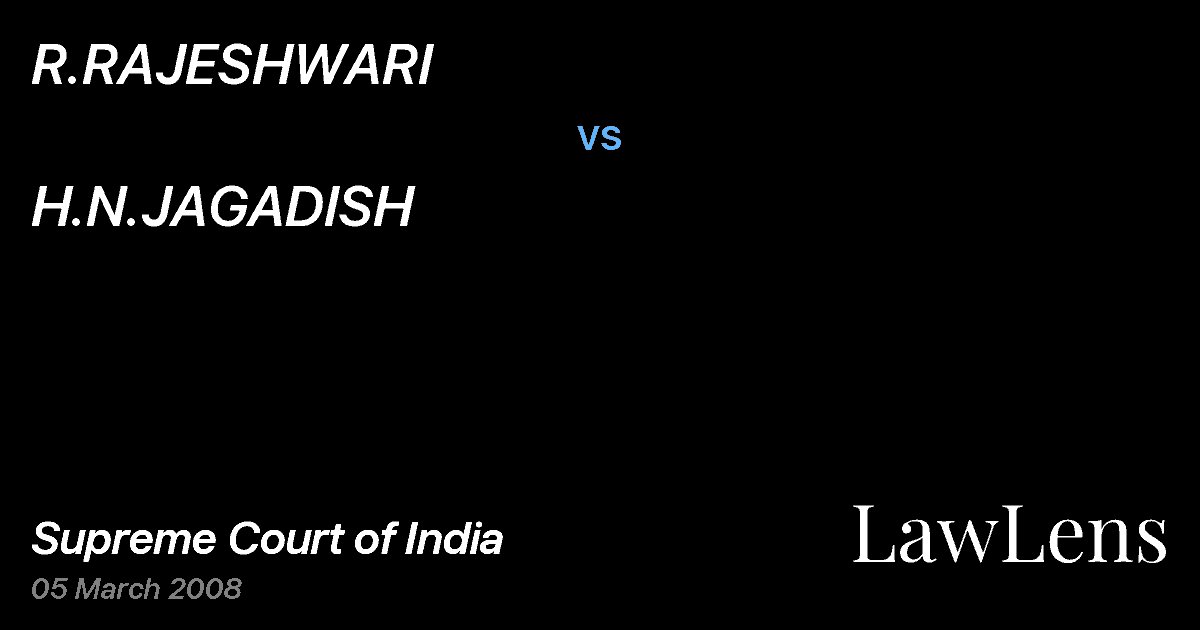 Preview image for R.RAJESHWARI vs. H.N.JAGADISH
