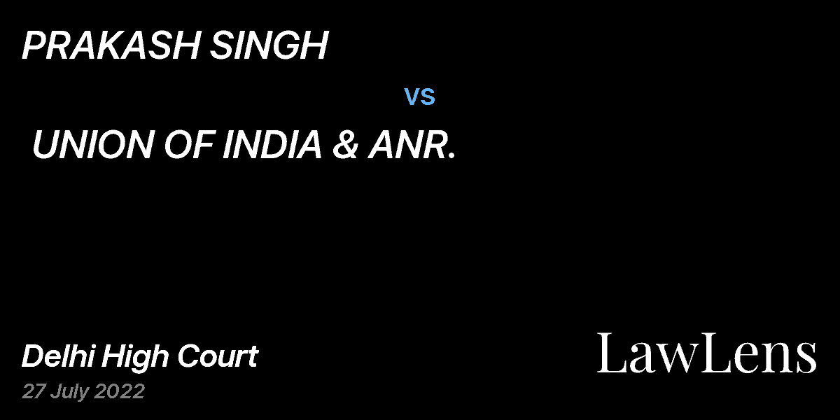 Preview image for PRAKASH SINGH  vs.  UNION OF INDIA & ANR.