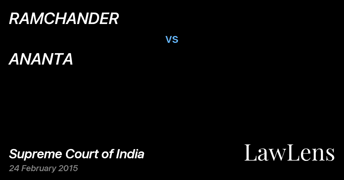 Preview image for RAMCHANDER vs. ANANTA