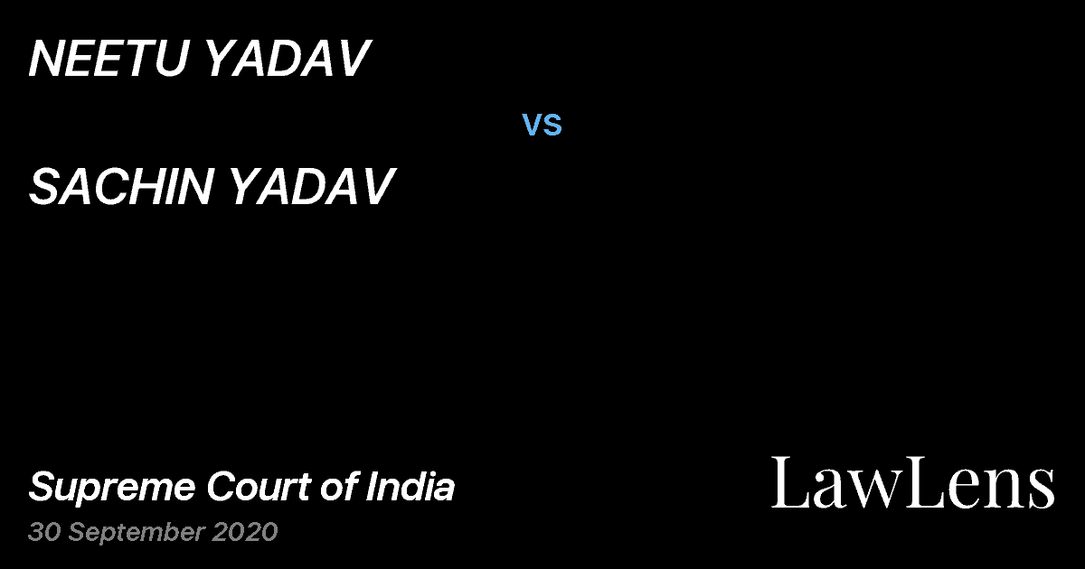 Preview image for NEETU YADAV vs. SACHIN YADAV