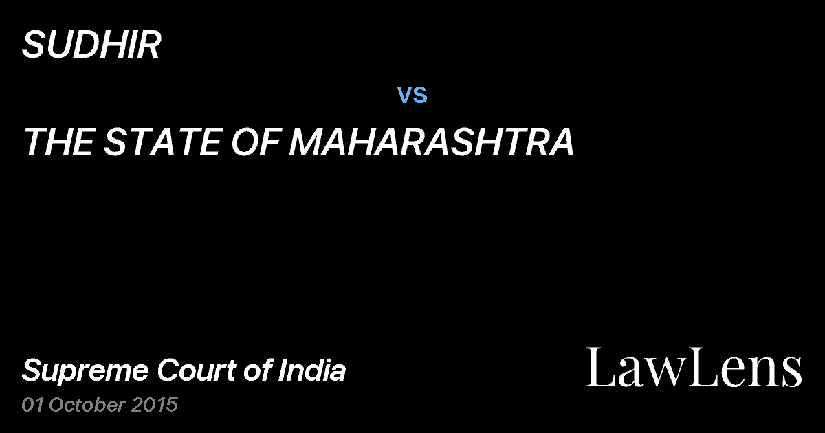 Preview image for SUDHIR vs. THE STATE OF MAHARASHTRA