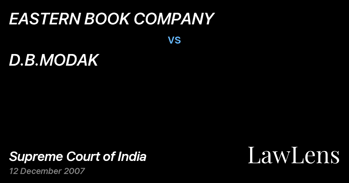 Preview image for EASTERN BOOK COMPANY vs. D.B.MODAK