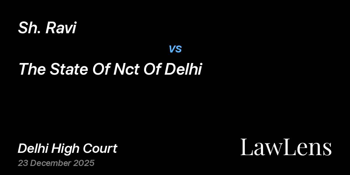 Preview image for Sh. Ravi vs. The State Of Nct Of Delhi