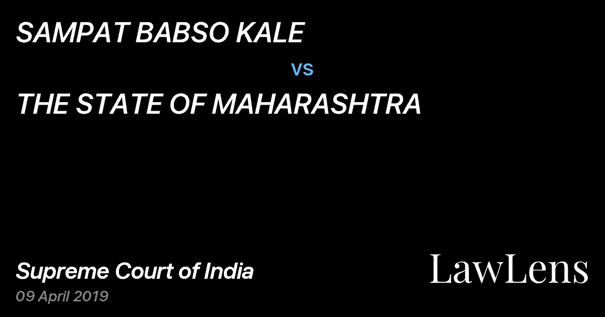 Preview image for SAMPAT BABSO KALE vs. THE STATE OF MAHARASHTRA