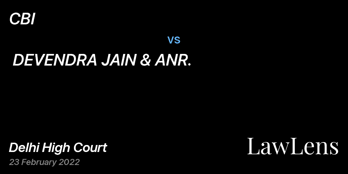 Preview image for CBI  vs.  DEVENDRA JAIN & ANR.