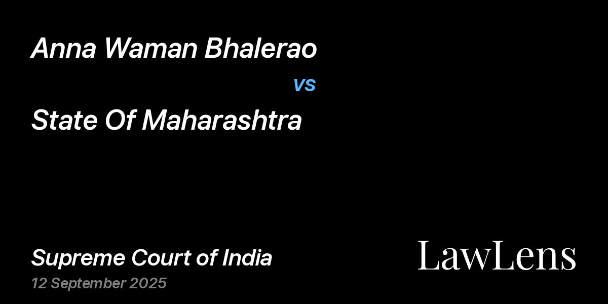 Preview image for Anna Waman Bhalerao vs. State Of Maharashtra