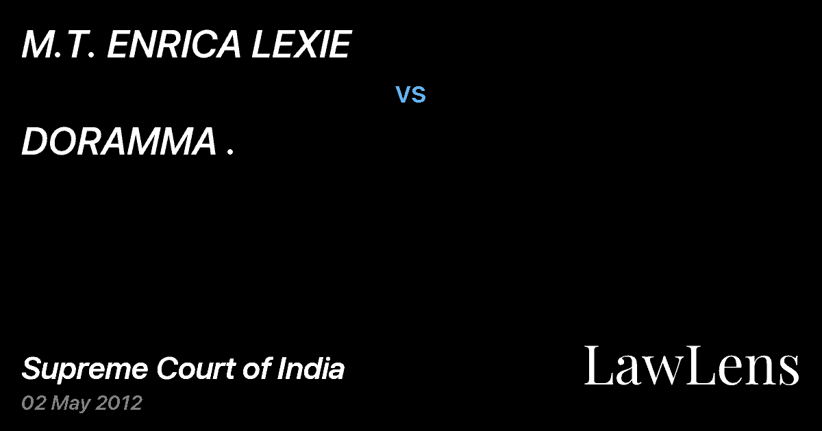 Preview image for M.T. ENRICA LEXIE vs. DORAMMA .