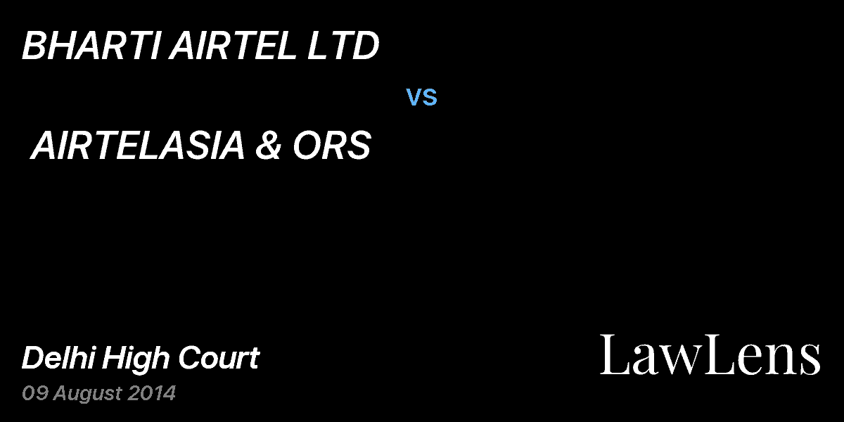 Preview image for BHARTI AIRTEL LTD vs. AIRTELASIA & ORS