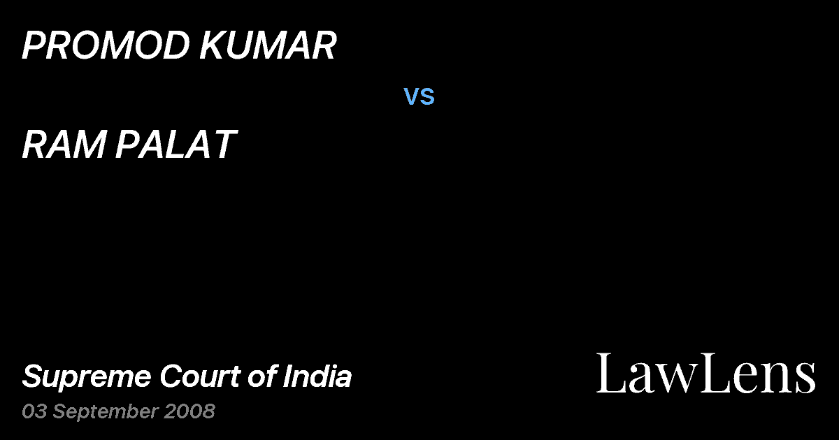 Preview image for PROMOD KUMAR vs. RAM PALAT