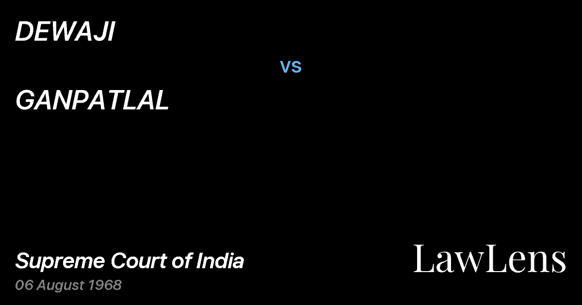 Preview image for DEWAJI vs. GANPATLAL