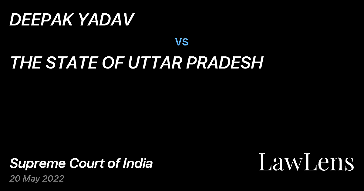 Preview image for DEEPAK YADAV vs. THE STATE OF UTTAR PRADESH
