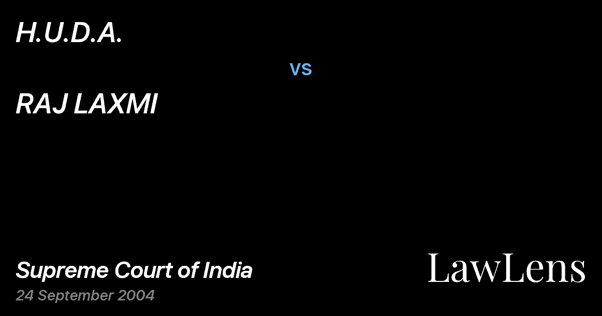 Preview image for H.U.D.A. vs. RAJ LAXMI
