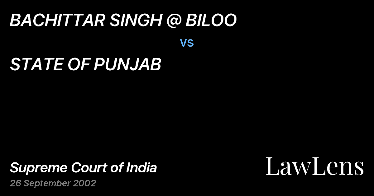 Preview image for BACHITTAR SINGH @ BILOO vs. STATE OF PUNJAB