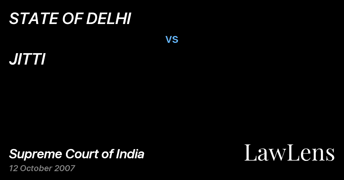 Preview image for STATE OF DELHI vs. JITTI