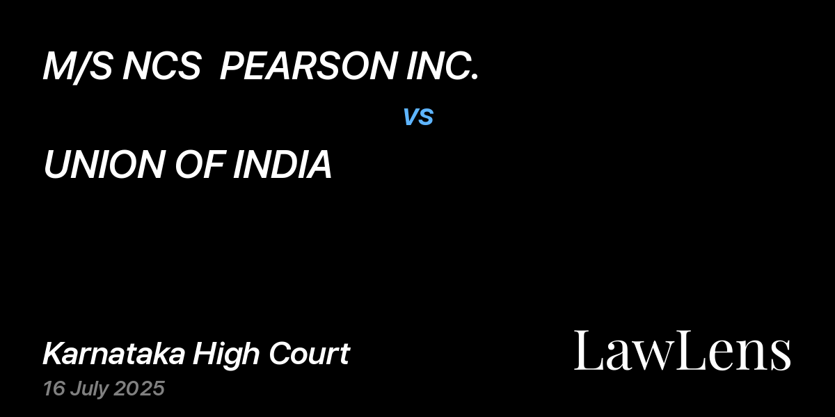 Preview image for M/S NCS  PEARSON INC. vs. UNION OF INDIA