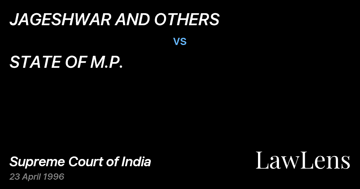 Preview image for JAGESHWAR AND OTHERS vs. STATE OF M.P.