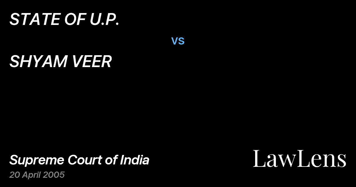 Preview image for STATE OF U.P. vs. SHYAM VEER