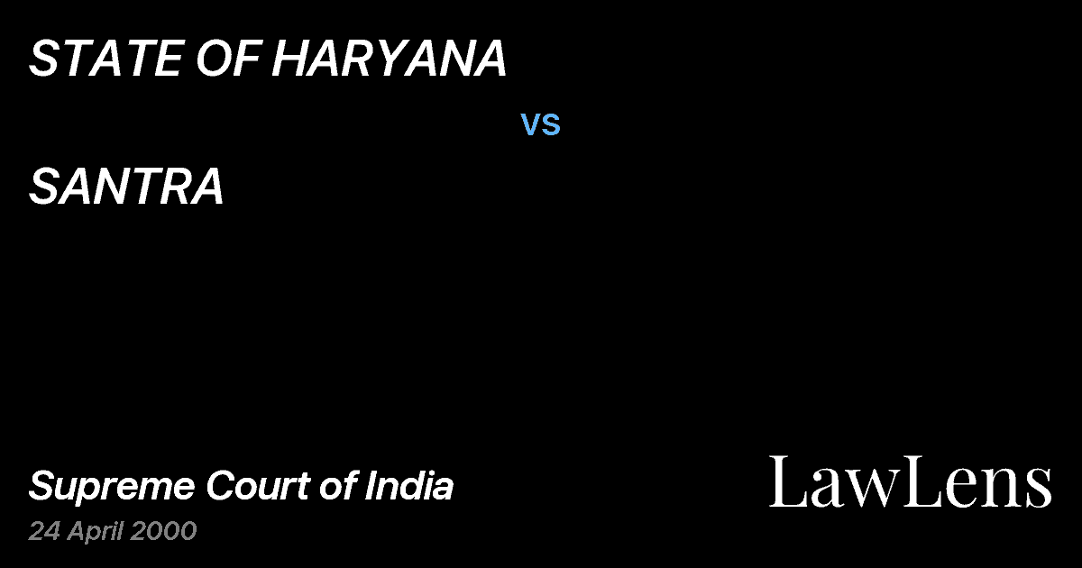 Preview image for STATE OF HARYANA vs. SANTRA