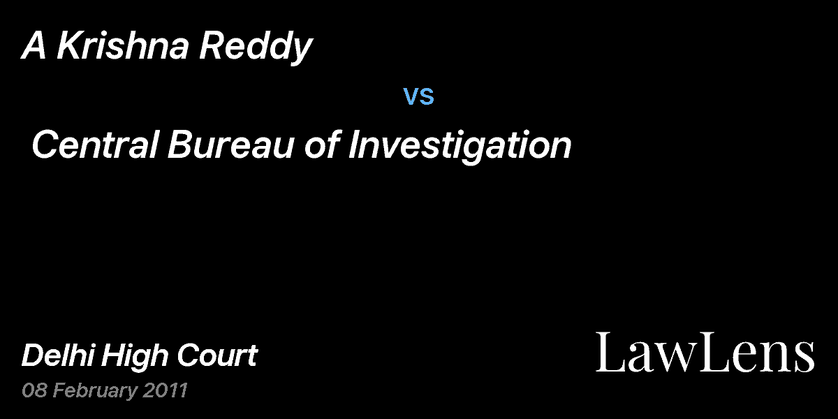 Preview image for A Krishna Reddy    vs.  Central Bureau of Investigation