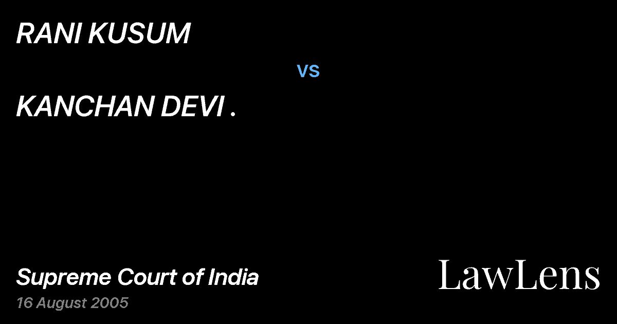 Preview image for RANI KUSUM vs. KANCHAN DEVI .