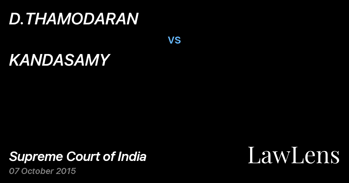 Preview image for D.THAMODARAN vs. KANDASAMY