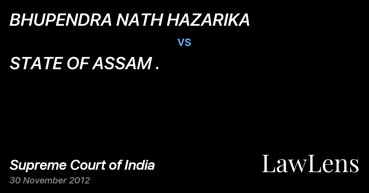 Preview image for BHUPENDRA NATH HAZARIKA vs. STATE OF ASSAM .