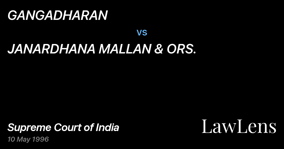 Preview image for GANGADHARAN vs. JANARDHANA MALLAN & ORS.