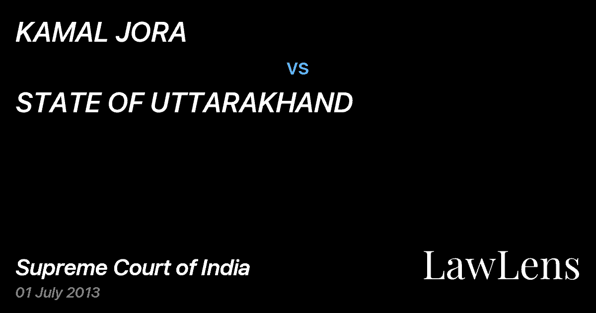 Preview image for KAMAL JORA vs. STATE OF UTTARAKHAND