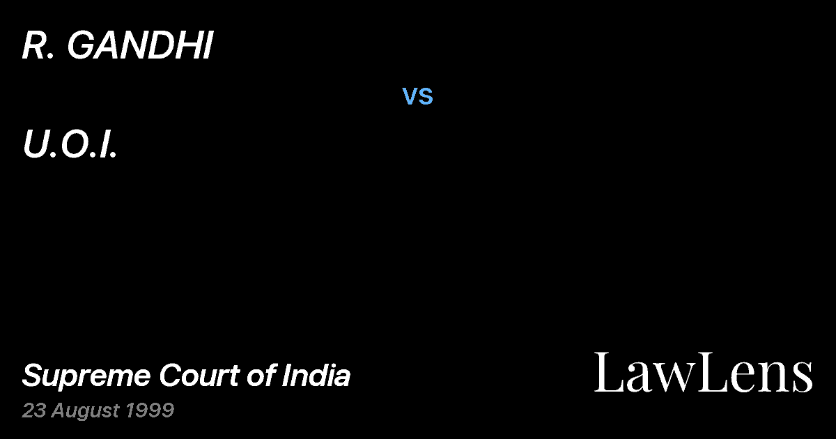 Preview image for R. GANDHI vs. U.O.I.