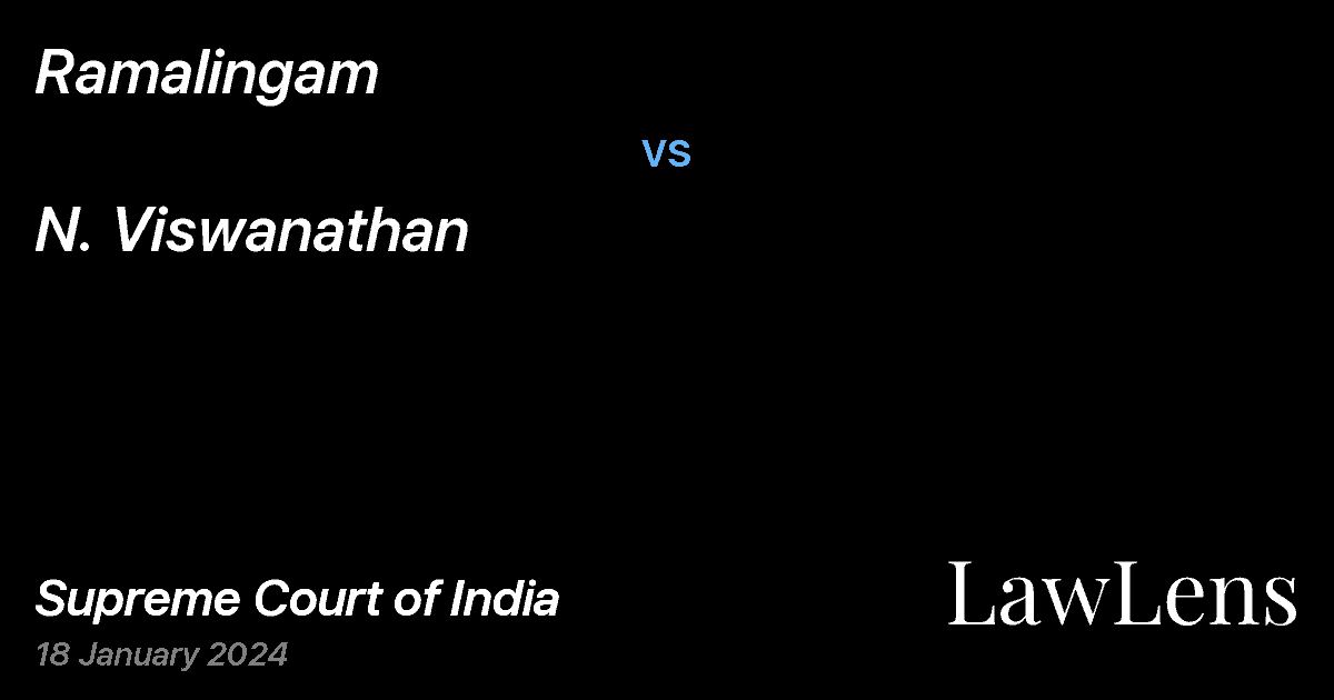 Preview image for Ramalingam vs. N. Viswanathan