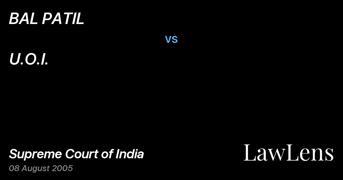 Preview image for BAL PATIL vs. U.O.I.