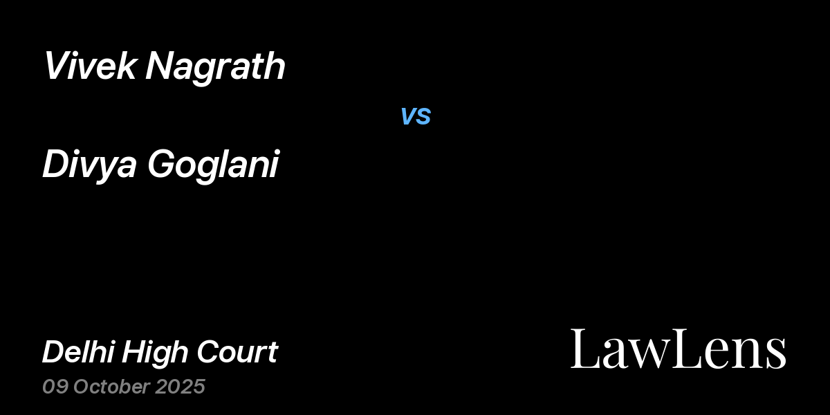 Preview image for Vivek Nagrath vs. Divya Goglani