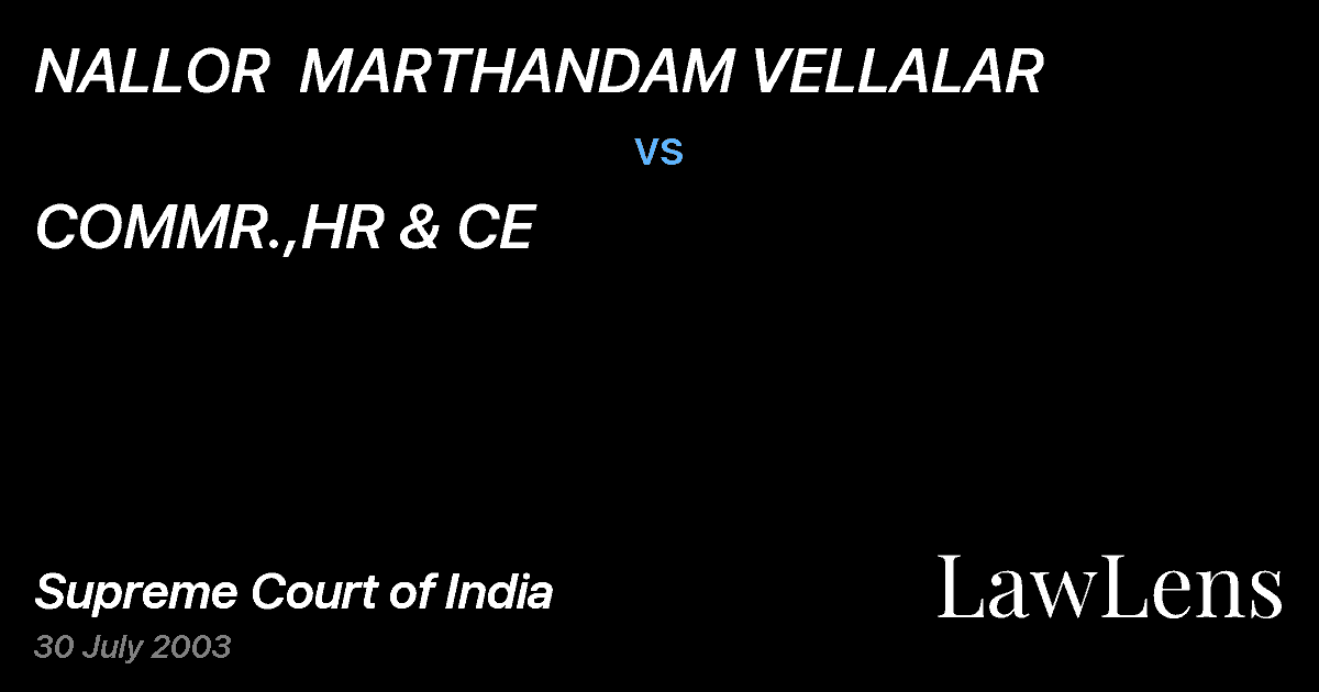 Preview image for NALLOR  MARTHANDAM VELLALAR vs. COMMR.,HR & CE